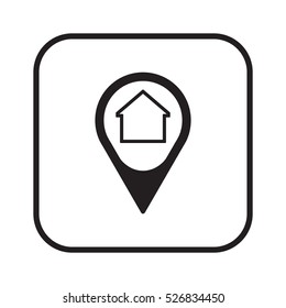 Home  icon.  Flat design.