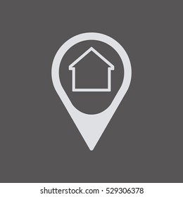 Home  icon.  Flat design.