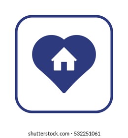 Home  icon.  Flat design.