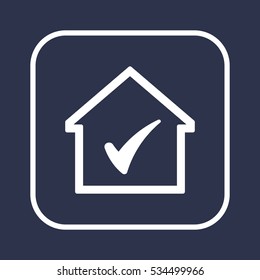 Home  icon.  Flat design.