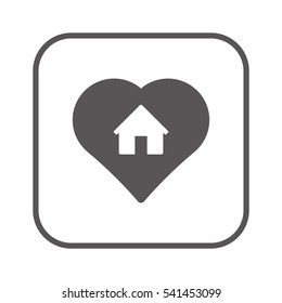 Home  icon.  Flat design.