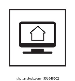 Home  icon. Flat design.