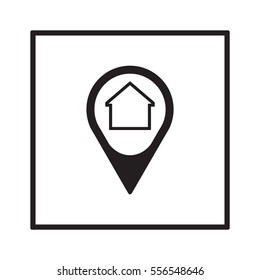 Home  icon.  Flat design.
