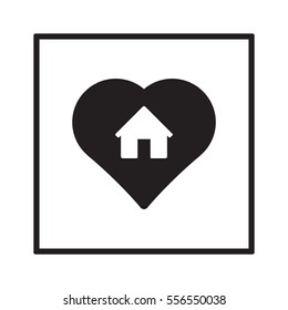 Home  icon.  Flat design.