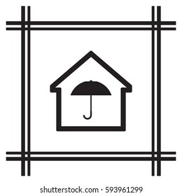 Home  icon. Flat design.
