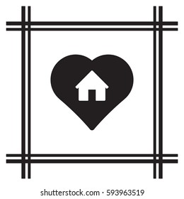 Home  icon.  Flat design.