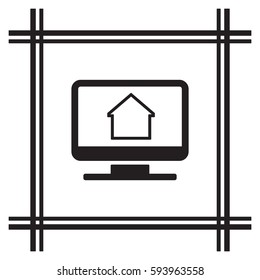 Home  icon. Flat design.