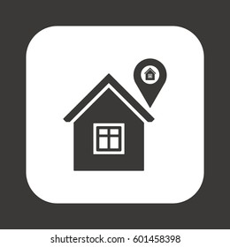 Home icon. Flat design.
