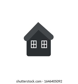 home icon flat design black