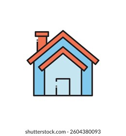 home icon flat design isolated on white background
