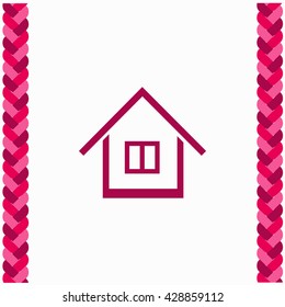 Home icon Flat Design. Isolated Illustration.