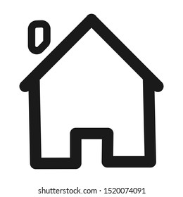 Home icon flat design, modern house icon vector