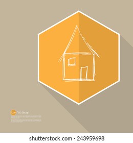 Home icon. Flat design, no transparency, no gradients.