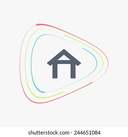 Home icon. Flat design style. Made vector illustration