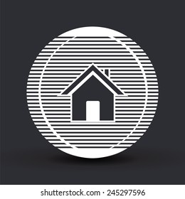 Home icon. Flat design style. Made vector illustration