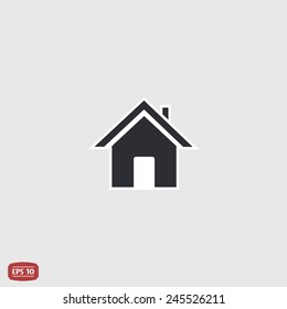 Home icon. Flat design style. Made vector illustration