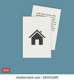 Home icon. Flat design style. Made vector illustration