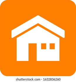 Home icon. Flat design vector illustration.
