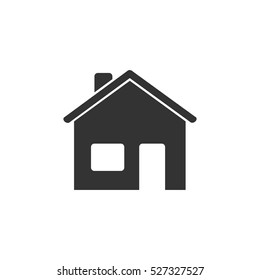 Home icon flat. Illustration isolated vector sign symbol