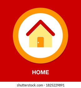 home icon. flat illustration of home vector icon for web