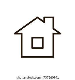 Home icon flat icon. Single high quality outline symbol of info for web design or mobile app. Thin line signs of house for design logo, visit card, etc. Outline logo of Home button