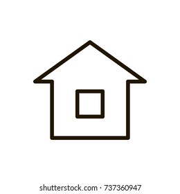 Home icon flat icon. Single high quality outline symbol of info for web design or mobile app. Thin line signs of house for design logo, visit card, etc. Outline logo of Home button