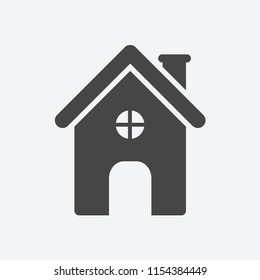 Home icon flat style isolated on background. Home sign symbol for web site and app design.