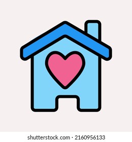 Home icon in flat style, use for website mobile app presentation