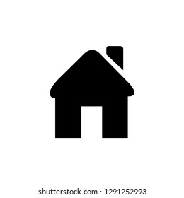 Home Icon In Flat Style Vector For Apps, UI, Websites. House Black Icon Vector Illustration.
