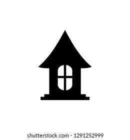 Home Icon In Flat Style Vector For Apps, UI, Websites. House Black Icon Vector Illustration.