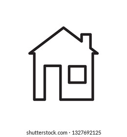 Home icon flat style vector logo template