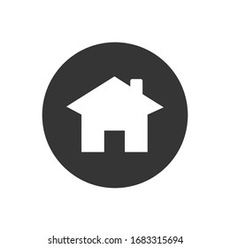 Home icon in flat style. Vector illustration