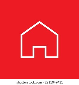 Home icon in flat style, vector illustration.