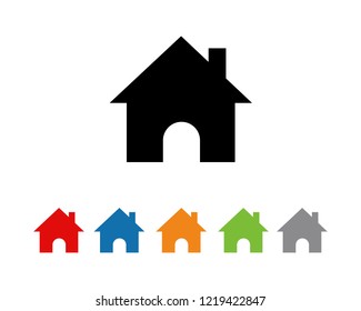 Home icon flat symbol vector