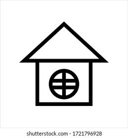 Home icon. Flat vector graphic in white background.
