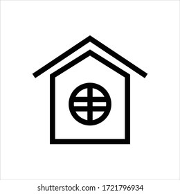Home-Symbol. Flache Vektorgrafik auf weißem Hintergrund.