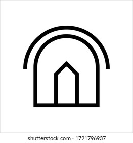 Home icon. Flat vector graphic in white background.
