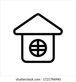 Home icon. Flat vector graphic in white background.