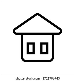  Icono de inicio. Gráfico vectorial plano en fondo blanco.