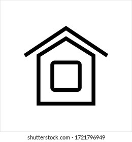 Home icon. Flat vector graphic in white background.