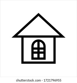 Home icon. Flat vector graphic in white background.