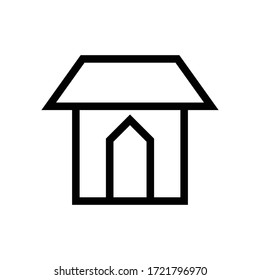  Icono de inicio. Gráfico vectorial plano en fondo blanco.