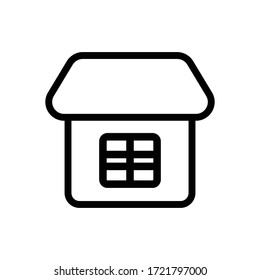 Home icon. Flat vector graphic in white background.