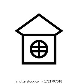  Icono de inicio. Gráfico vectorial plano en fondo blanco.