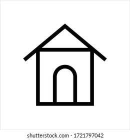 Home icon. Flat vector graphic in white background.