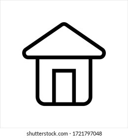  Icono de inicio. Gráfico vectorial plano en fondo blanco.