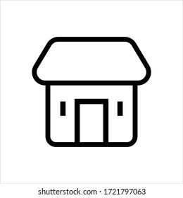  Icono de inicio. Gráfico vectorial plano en fondo blanco.
