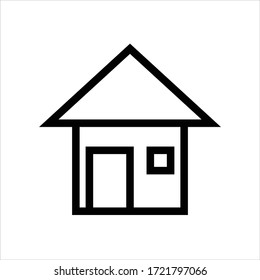  Icono de inicio. Gráfico vectorial plano en fondo blanco.
