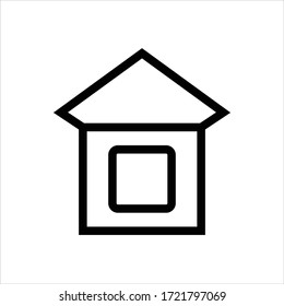  Icono de inicio. Gráfico vectorial plano en fondo blanco.