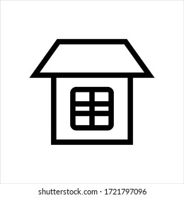 Home icon. Flat vector graphic in white background.